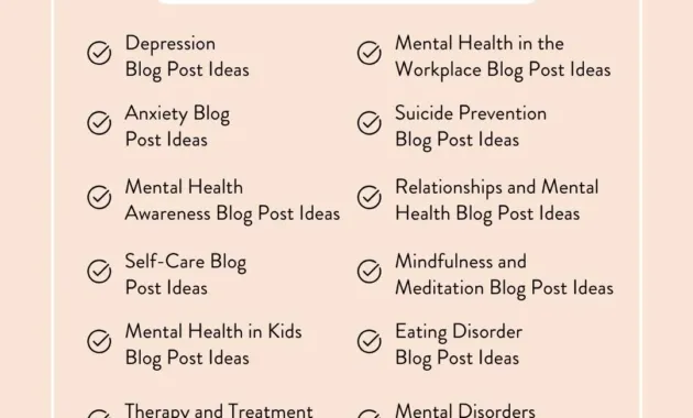 90+ Mental Health Blog Topic Ideas for ANY Niche | Health blog, Blog