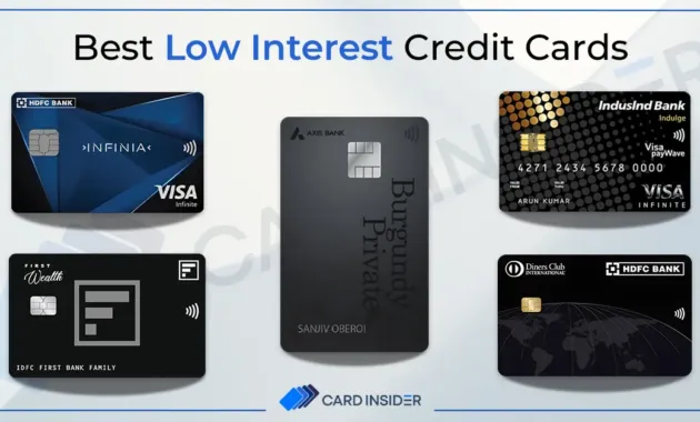 Best Low Interest Credit Cards in India 2024 - Review & Apply Online