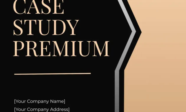 Free Case Study Premium Cover Page Template to Edit Online