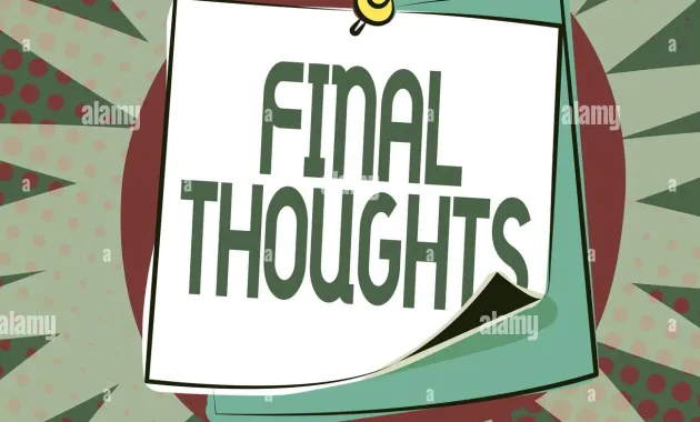 Hand writing sign Final Thoughts. Conceptual photo Conclusion Last