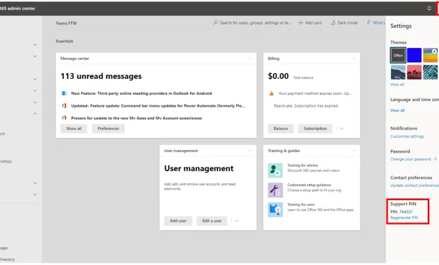 How do I look up my support PIN? - Microsoft Teams | Microsoft Learn