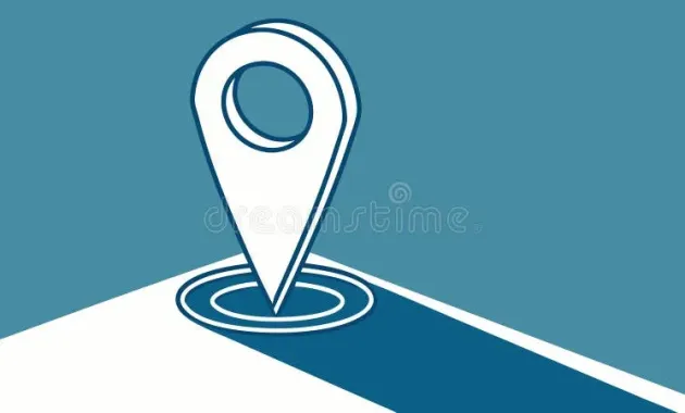 Location Pin on Winding Path, Journey and Discovery, Vector Design