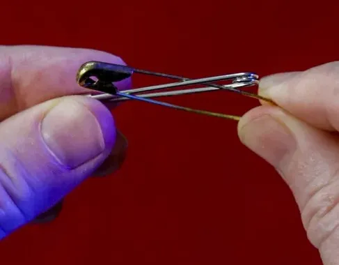 Penetrating Safety Pins Magic Trick