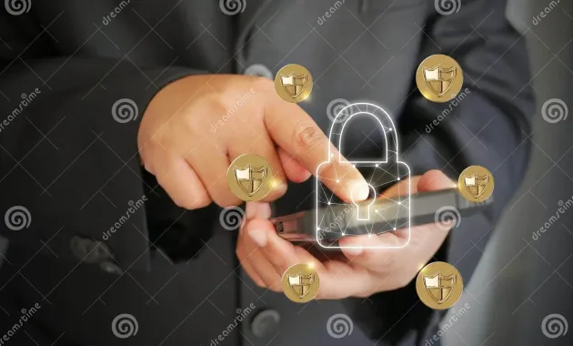 Phone Password Lock for Mobile Cyber Security or Login Verification