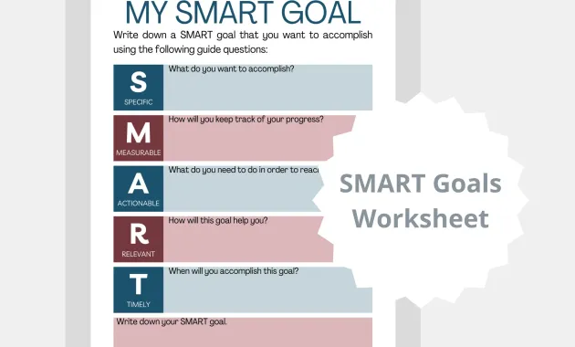 SMART Goal Download • Goal Setting Tool • Productivity Tracker • SMART
