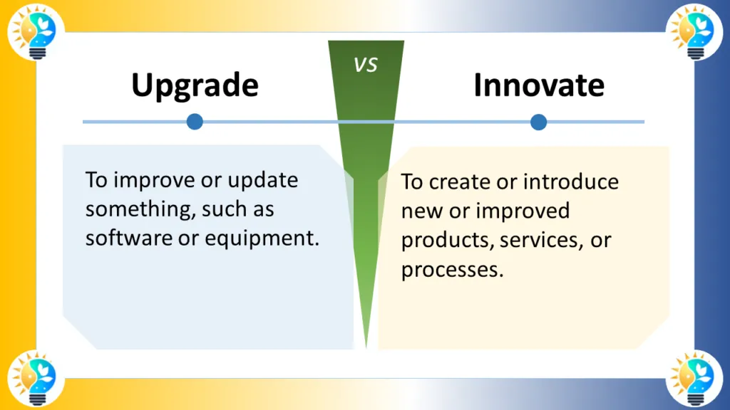What is the difference between Innovate and Upgrade? - Innovations 4 EU